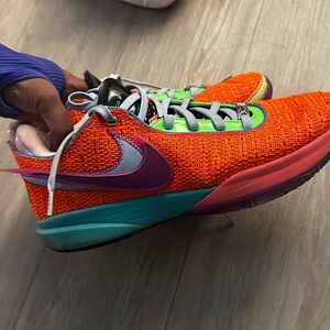 Nike Men's Orange and Purple Athletic Shoes